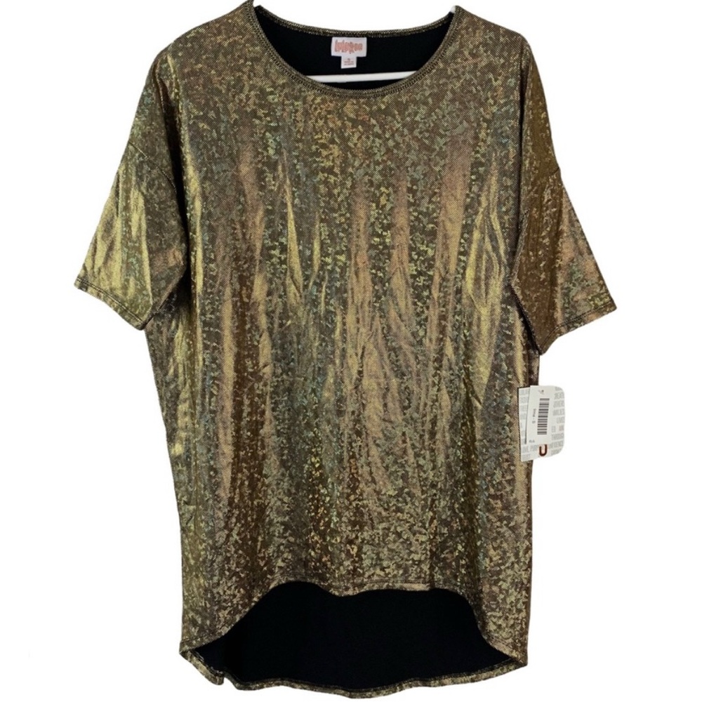 LuLaRoe Irma oversized metallic black/gold elegant collection women’s Size Small